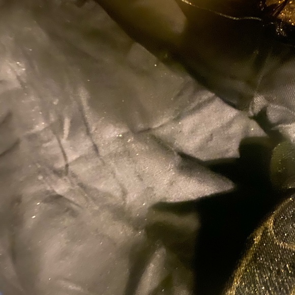 CYNTHIA ROWLEY BLACK GOLD SLVR BOHO GORG ORIENTAL Scarf VNTG RARE - Picture 7 of 8